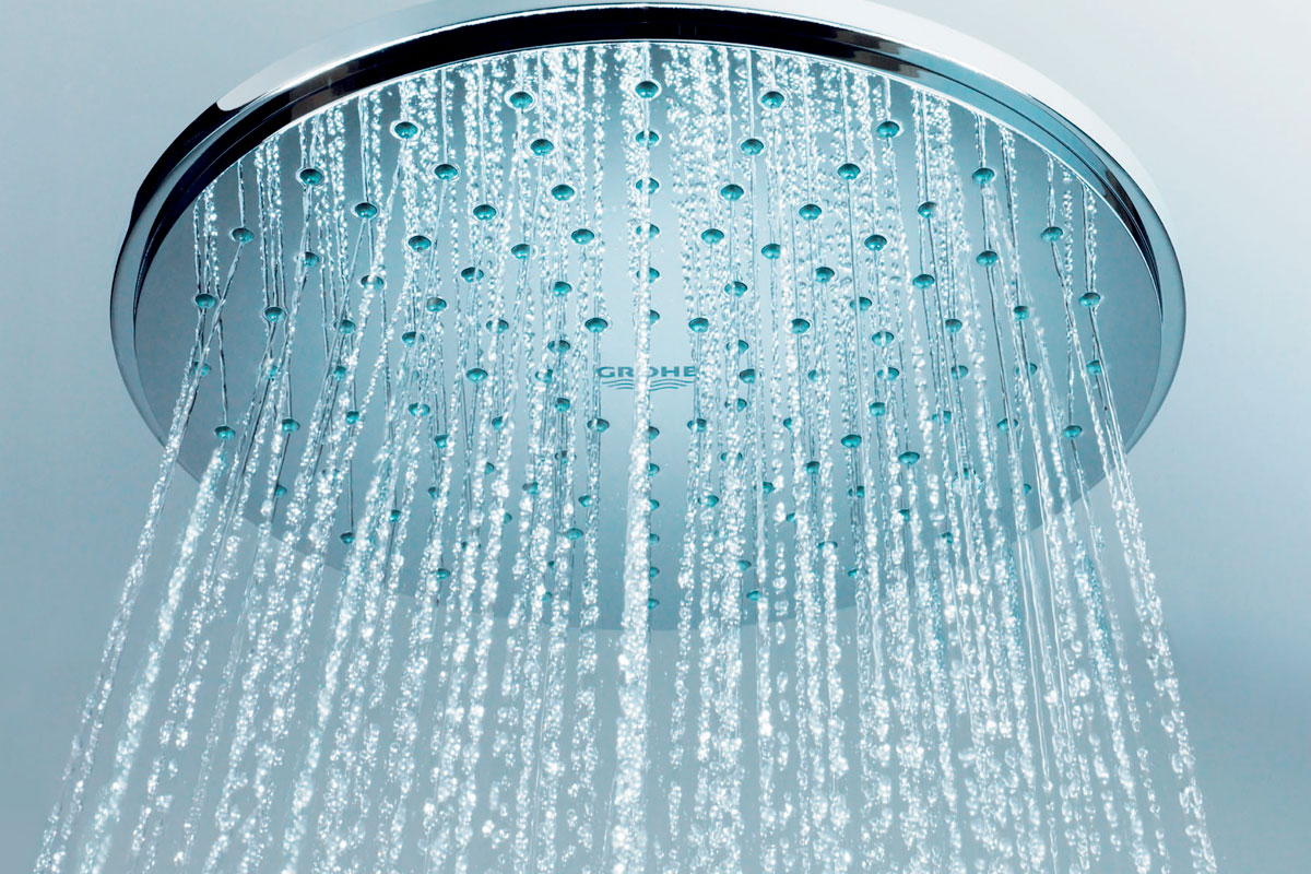 Moderne douche installatie